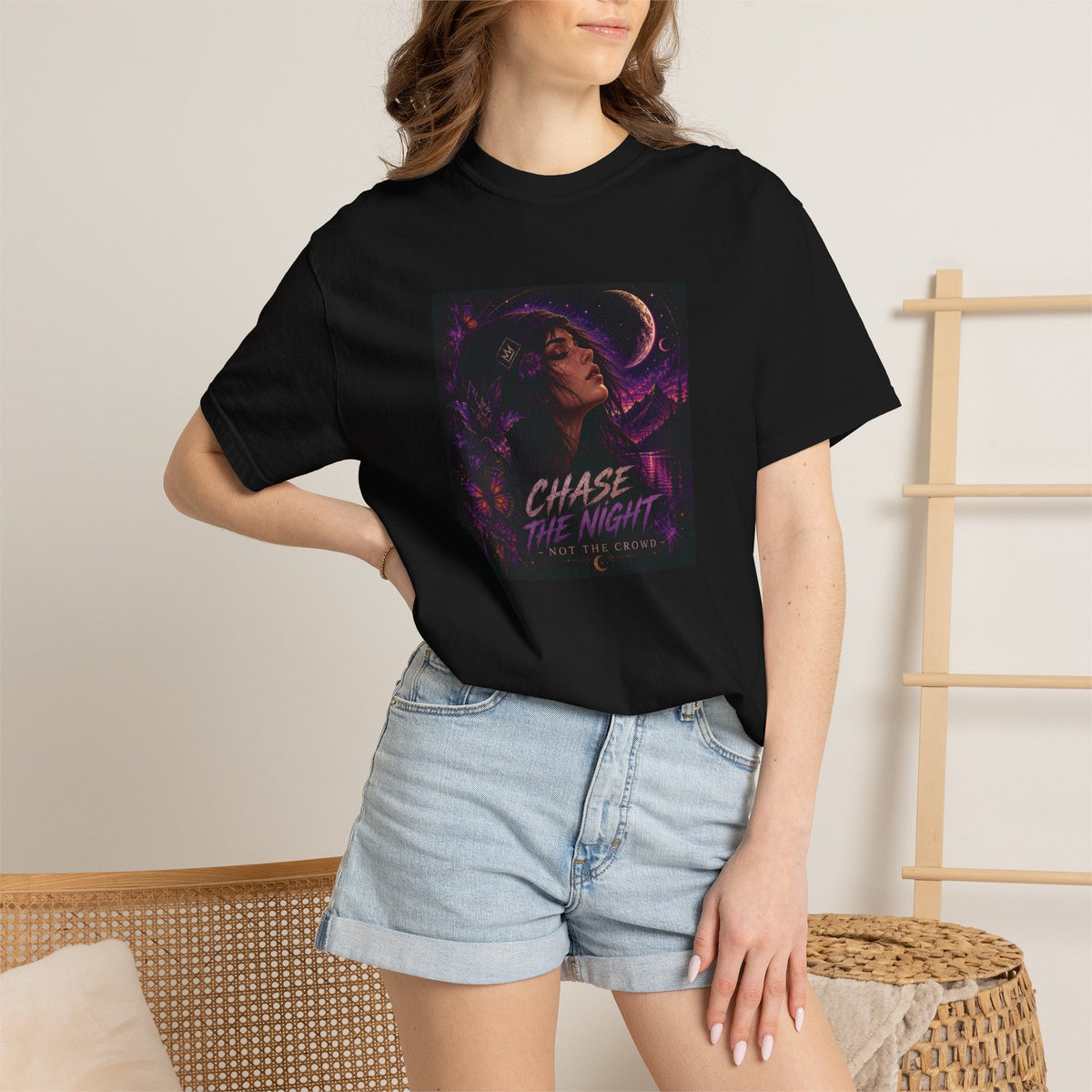Chase the Night, Not the Crowd – Unisex Graphic Tee